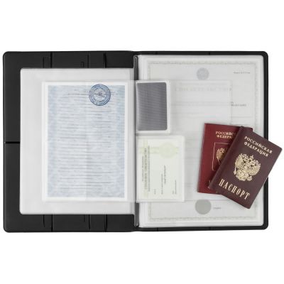 Папка для хранения документов Devon Maxi, черная-0