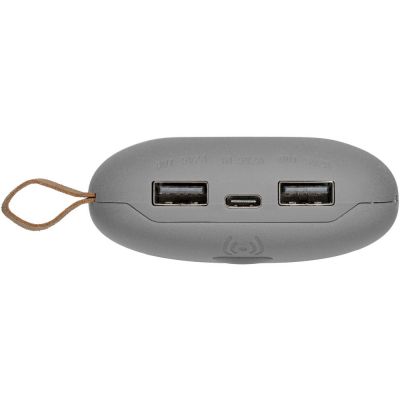 Аккумулятор с беспроводной зарядкой Pebble Wireless 9000 мАч, серый-4