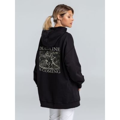 Худи оверсайз Deadline, черное-1