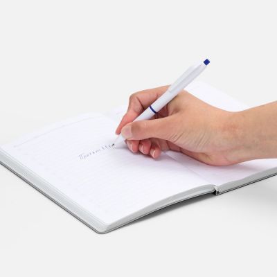 Ручка шариковая Bright Pop, белая с синим-3