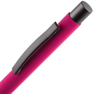 Ручка шариковая Atento Soft Touch, розовая-3