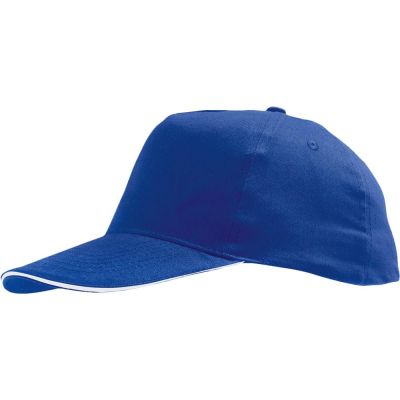 Бейсболка Sunny, ярко-синяя с белым-0