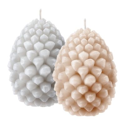 Свеча Homemate Cone, бежевая-2