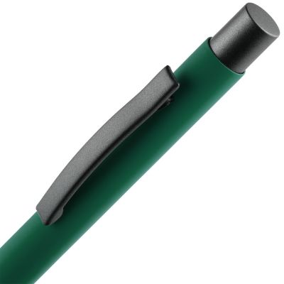 Ручка шариковая Atento Soft Touch, зеленая-3