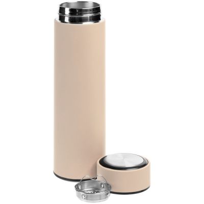 Термос с ситечком Percola, бежевый-1