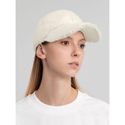Бейсболка Oblako, утепленная, молочно-белая-0
