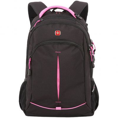Рюкзак городской Swissgear, черный с розовым-2