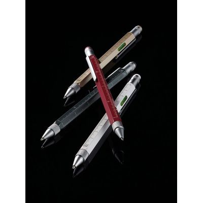 Ручка шариковая Construction, мультиинструмент, черная-4