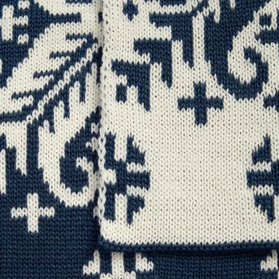 Шарф Wintertude M, синий с белым-3