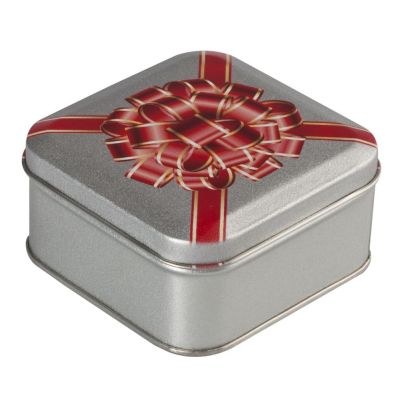 Коробка квадратная, серебристая-2