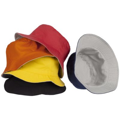 Панама Summer двусторонняя, оранжевая с серым-3