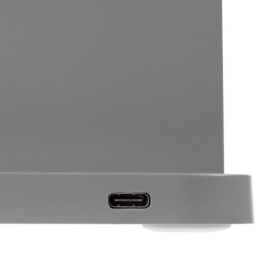 Зарядная станция с часами и подсветкой Large Charge, серая-11