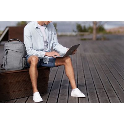 Рюкзак для ноутбука The First, серый-8