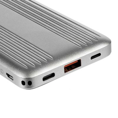 Металлический аккумулятор Hard Ridge, 10000 мАч, серебристый-3