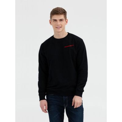 Толстовка «Склонный к побегать», черная-0