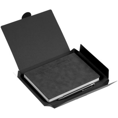 Набор Magnet с ежедневником, серый с черным-1