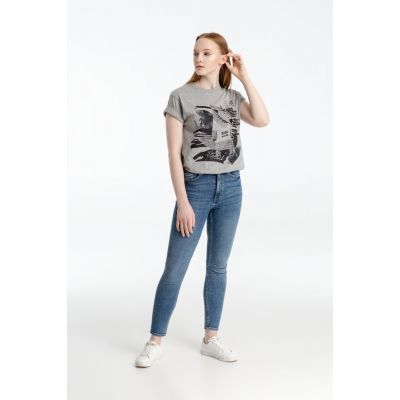 Футболка женская «Волка футболка», серый меланж-4