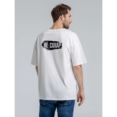 Футболка оверсайз «Не сахар», молочно-белая-0