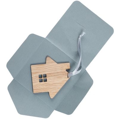 Деревянная подвеска Carving Oak, в форме домика-2