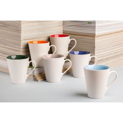 Кружка New Bell матовая, белая с голубым-2