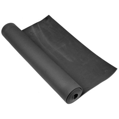 Коврик для йоги и фитнеса с лентой Anga, графит, уценка-2