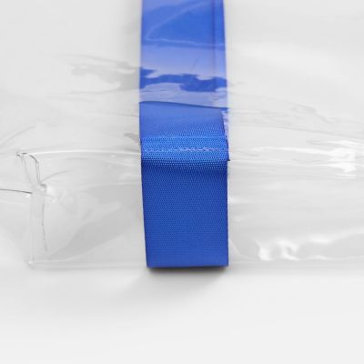 Шопер Clear Fest, ver.2, прозрачный с синими ручками-4