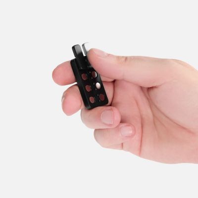 Антистресс-кликер Clacky, черный с серебристым-4