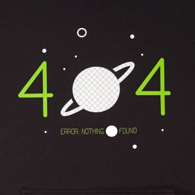 Толстовка с капюшоном Nothing Found, черная-1