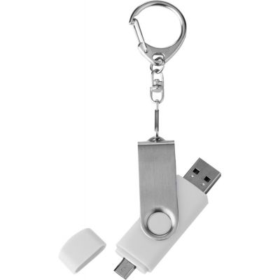 Флешка Double Twist 16 Гб белая-0