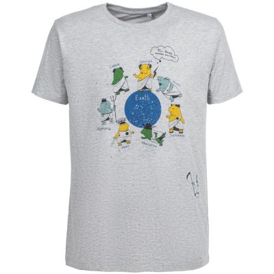 Футболка «Где Плутон?», серый меланж-1