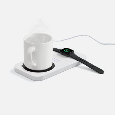 Беспроводное зарядное устройство с подогревом кружки Hot Task, белое-2