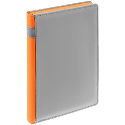 Ежедневник Spain Shall на заказ, недатированный, серый с оранжевым-0