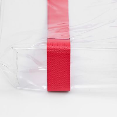 Шопер Clear Fest, ver.2, прозрачный с красными ручками-4