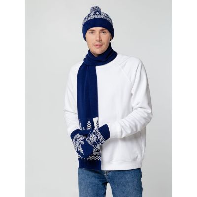 Шапка Elnik, синяя с молочно-белым-4