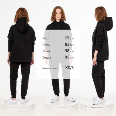 Толстовка унисекс H3, черная-3