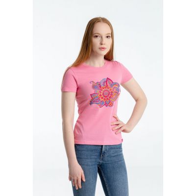 Футболка женская «Узор», розовая-4