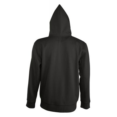 Толстовка мужская на молнии с капюшоном Seven Men, черная-2