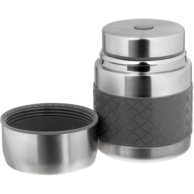 Термос для еды Hard Work, вакуумный, серебристый-1