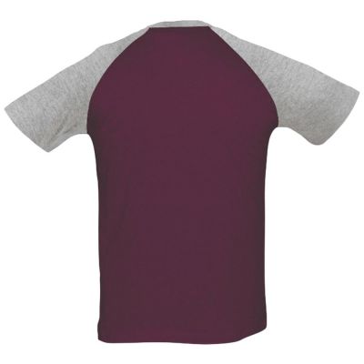 Футболка мужская двухцветная Funky 150, бордовая с серым меланжем-1