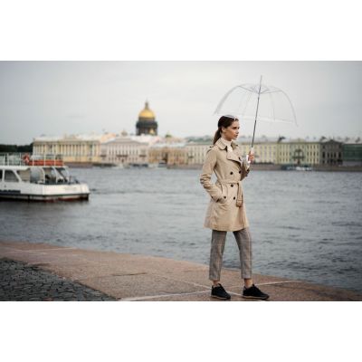 Прозрачный зонт-трость Clear-3