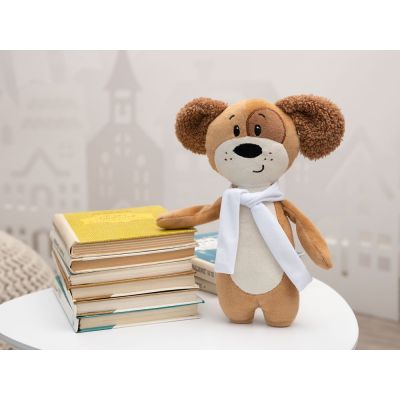 Мягкая игрушка Beastie Toys, собачка с белым шарфом-5