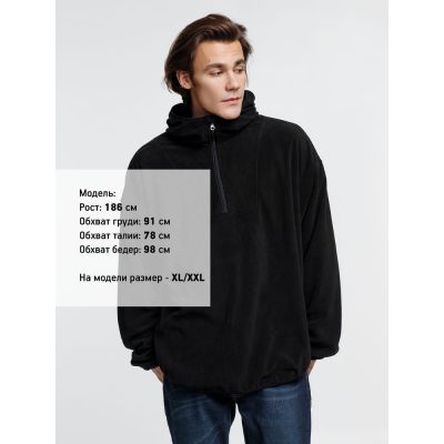 Анорак флисовый унисекс Fliska, черный-4