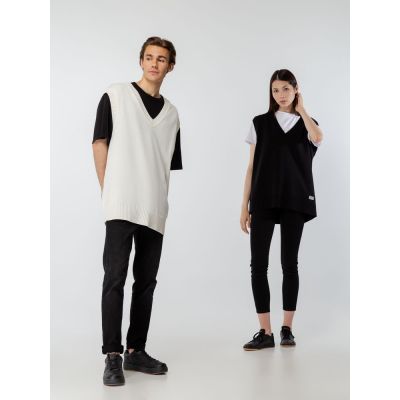 Жилет оверсайз унисекс Tad в сумке, молочно-белый-11