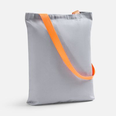 Шопер B4, серый с оранжевыми ручками-0