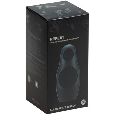 Беспроводная колонка Repeat с аккумулятором 4000 мАч, черная-7