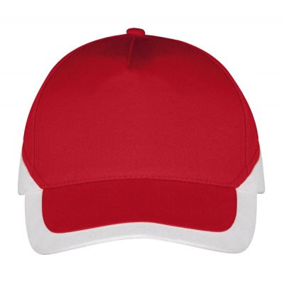 Бейсболка Booster, красная с белым-1