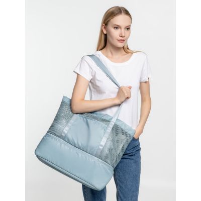 Шопер с термоотделением Verkko, серо-голубой-8