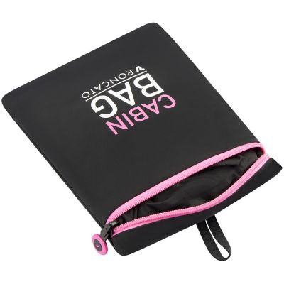 Сумка дорожная Compact Neon, черная с розовым-6
