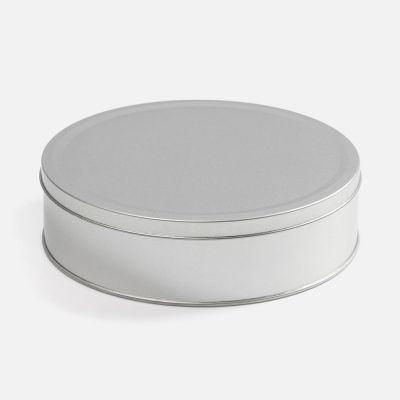 Коробка Pragmax L, круглая, серебристая-0