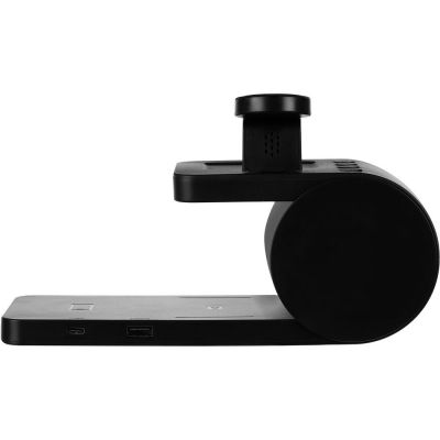 Станция беспроводной зарядки с часами fullStack, черная-3